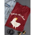 thumbnail image 3 of Crazy Chicken Lady T-Shirt Women -Smartprints Designs, Female 3X-Large, 3 of 4