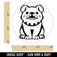 thumbnail image 2 of Smiling Bulldog Puppy Self-Inking Rubber Stamp Ink Stamper - Black Ink - Small 3/4 Inch, 2 of 7