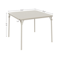 thumbnail image 2 of Folding Table, 33.6 Inch Folding Card Table, Portable Square Folding Table with PU Soft Cushion, Metal Foldable Table Suitable for Living Room, Office, Camping, 2 of 9