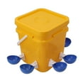 thumbnail image 2 of Bebedero automático para pollos con barril portátil de 12 l, equipo para aves de corral, cubo para ganso y pato, tazón azul grande y tornillos negros., 2 of 14