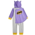 thumbnail image 5 of DC Comics Justice League Batgirl Little Girls Zip Up Costume Pajama Coverall and Cape Toddler to Little Kid, 5 of 5