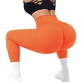 thumbnail image 2 of Outfmvch Leggings for Women Compression Workout Leggings Tummy Control Womens Leggings Bootcut Pants Running Tights Butt Lifting Leggings Workout Running Yoga Pant Pull On Side Pockets Orange S, 2 of 5