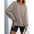 thumbnail image 3 of Luniro Women's Oversized Sweatshirts Long Sleeve V Neck Shirt Loose Trendy Fall Pullover Tops Size S-XXL, 3 of 9