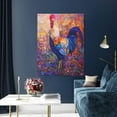 thumbnail image 5 of Kdxio Rooster Oil Painting Pattern Canvas Wall Art 12x16 Inches - Waterproof HD Print Solid Wood Frame for Living Room & Bathroom,Vertical, 5 of 8