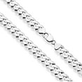 thumbnail image 3 of Miabella Solid 925 Sterling Silver Italian 12mm (1/2 Inch) Solid Diamond-Cut Cuban Link Curb Chain Necklace For Men and Women Made in Italy (28 Inches, 3 of 6