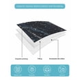 thumbnail image 5 of Starry Night Twin Size Down Alternative Comforter, Lightweight Comforter Quilt Bedding Set with Pillow Shams Chic Modern Black Blue Marble Texture All Seasons Bed Comforter Duvet Insert 68"x86", 5 of 7
