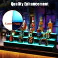 thumbnail image 3 of Homhougo LED Lighted Liquor Shelves, 3 Tier 30 Inch Commercial Bar, Acrylic Lighted Bottle Display Stand with Remote & App Control, 16 Colors, Bottle Stand Multi-Color Lighting Modes for Bars, 3 of 7