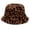 Coffee, variant on Women’s Leopard Print Bucket Hat, Fashion SunHat with Wide Brim for Beach Vacation Travel and Outdoor Sun Protection