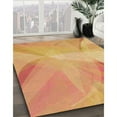 thumbnail image 2 of Ahgly Company Indoor Square Patterned Bright Orange Area Rugs, 3' Square, 2 of 6