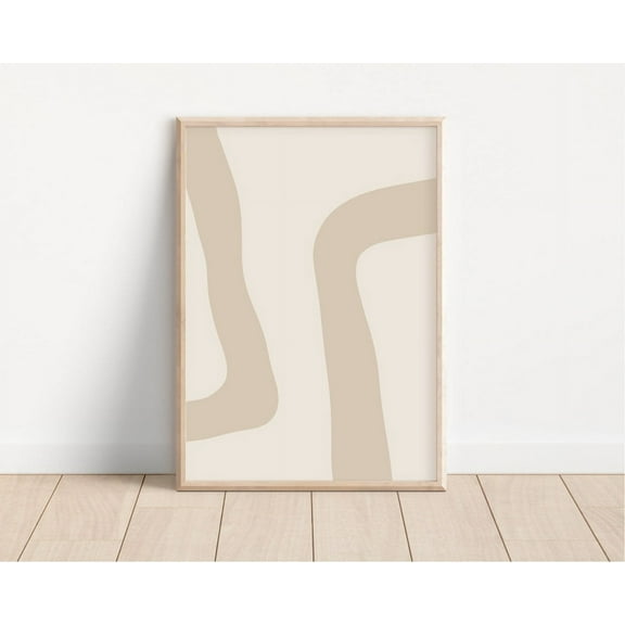 Beige Modern Abstract Print // Organic Minimalist Wall Art, Modern Art Print, Neutral Print, Boho Art Print Art, Wall Art, Modern Wall Decor, 8x12 UNFRAMED