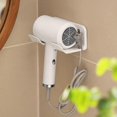 thumbnail image 3 of Wall Mounted Hair Dryer Holder, White, Bathroom Accessory, Fits Most Hair Dryers (M), 3 of 4