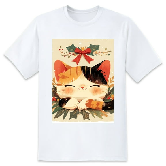 Basic Oversize Tees For WomenCat Loose Boyfriend Shirts Casual Blouse round neck