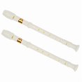 thumbnail image 1 of 2X Students creamy-white Plastic 8 Holes Flute Recorder W Cleaning Stick, 1 of 6