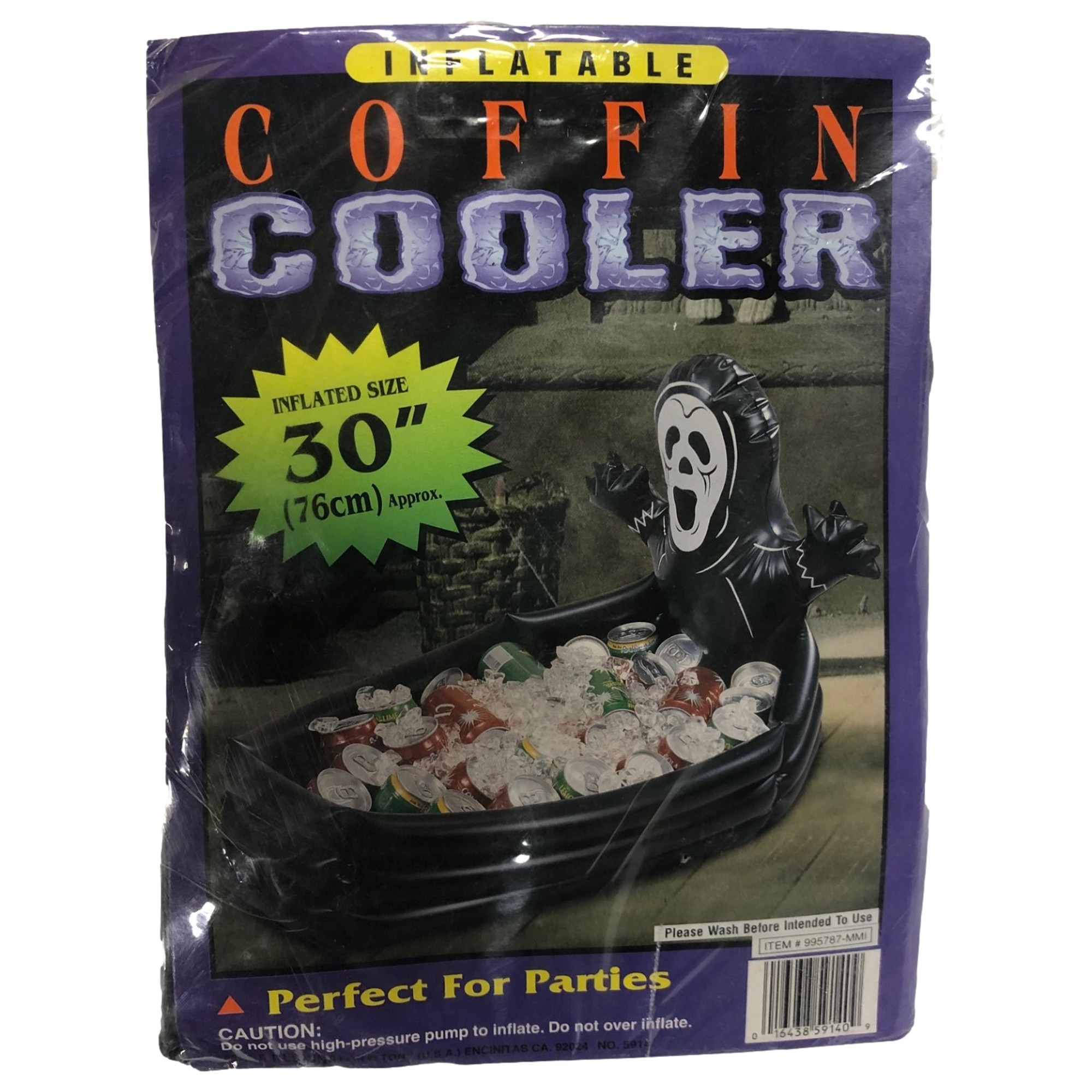 Inflatable 30 inch Halloween Cooler Skeleton Ice Chest