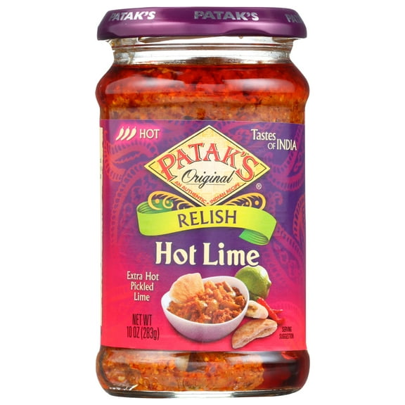 Pataks Relish Hot Lime Hot, 10 Oz