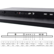 Elecsung 18.5 inches Smart Black Color LED Small Bathroom TV Waterproof WiFi Bluetooth New DTV ATSC Hotel Spa