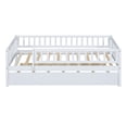 thumbnail image 5 of Harper & Bright Designs Twin Size Low Daybed with Trundle, Wood Twin Platform Bed Frame with Rails for Boys and Girls Bedroom, White, 5 of 15