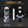 thumbnail image 4 of Yeacher Motorcycle Headlight Motorcycle LED Headlight Front LED Driving Lights 6000K 16000LM 70W Light Right, 4 of 8
