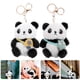 thumbnail image 3 of GOOHOCHY 2 uds llavero de Animal relleno Panda de dibujos animados muñeca llavero encantador Panda de peluche colgante, 3 of 6