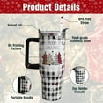thumbnail image 4 of 40 oz Christmas Tumblers with Handle and Straw, Christmas Tree Buffalo 40oz Stainless Steel Vacuum Insulated Travel Coffee Mug Cup Water Bottle, Christmas Decor Stuff Accessories Gifts for Women, 4 of 7