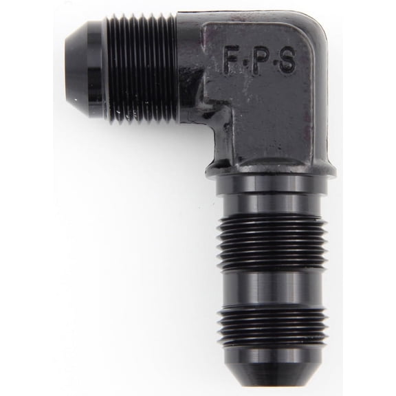 #8 x 90 Deg Bulkhead Fitting Black