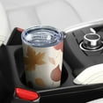 thumbnail image 5 of 20oz Tumblers Autumn Fall Leaves Pattern Stainless Steel Vacuum Insulated Double Wall Travel Tumbler Cups Mug with Lid and Straw,Cleaning Brush for Cold & Hot Drinks, 5 of 7
