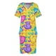 thumbnail image 4 of Peeps de malvavisco con bolas de gelatina de arcoíris en amarillo vestido de bolsillo suelto para fiesta de boda Pascua, 4 of 7