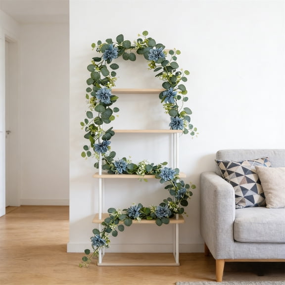 Artificial Eucalyptus Garland, Faux Eucalyptus Garland, 71 In, Dusty Blue Wedding Decor, Blue Artificial Flowers, Table Garland, Wedding Arch Decorations, CenterpiecesforDining