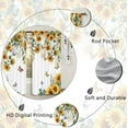 thumbnail image 6 of Yellow Sunflower Country Kitchen Curtain 27.5W X 39L Inch 2 Panel Rod Pocket Rustic Floral Flower Butterfly Farmhouse Over Sink Set Small Short Cafe Tier Window Drapes Bathroom Home Decor, 6 of 6