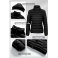 thumbnail image 5 of Chrisuno Puffer Jacket Womens Quilted Puffy Jackets Women's Packable Full-Zip Short Coat Insulated Warm Lightweight Winter Coats Black XL, 5 of 5