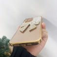 thumbnail image 6 of Phone 12 Pro Max Case Bow Glitter Rhinestone Bling Plating Luxury Women Girl Phone Case,Shine Diamond Case for iPhone 12 Pro Max Protective Cover,Clear Gradient Blue, 6 of 13