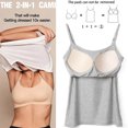 thumbnail image 5 of FITVALEN Women's Camisole with built in Bra Adjustable Spaghetti Strap Tank Top Cami Sleeveless Layer Top, 5 of 8