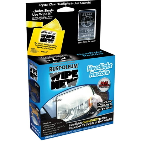Wipe New Headlight Restore (Best Plastic Headlight Lens Cleaner)