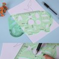 thumbnail image 3 of Ruler Tailor Measuring Kit Drafting Drawing Multifunctional 11PCS Art Plastic Clear Green Geometric Drawings Templates, 3 of 20
