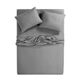 thumbnail image 2 of WellBeing 300-Thread-Count Oxywash 4-Piece Sheet Set, Solid, Grey, Cali King, 2 of 2