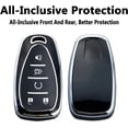 thumbnail image 3 of Key Fob Cover Compatible with Chevy Camaro Cruze Equinox Malibu Traverse Blazer Volt Bolt Sonic Trax Keychain Case Holder Protector,Black, 3 of 7