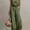 Army Green, variant on Women's Fashion Summer Halter Backless Jumpsuit – Ruched Waist Wide Leg, Side Pocket, Solid Color Sleeveless Romper Light Brown,S