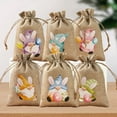 thumbnail image 2 of Bolsa de dulces de regalo de conejito de Pascua, decoración de feliz Pascua para el hogar, bolsas de dulces de huevos de conejo de pascua, funda de almohada decorativa, regalo de Pascua, 2 of 4