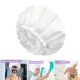 thumbnail image 4 of Bonnet de Séchage pour Femmes Bande Élastique Haute Double Couches Léger Réutilisable Grande Absorption d'Eau Imperméable Bonnet de Douche, 4 of 8