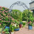thumbnail image 5 of Lisonu 8.2ft Tall Metal Garden Arch, 6.2ft Wide Wedding Arch for Ceremonies & Climbing Plants, Rustproof Outdoor Garden Arbor, Black, 5 of 12
