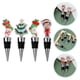 thumbnail image 3 of Tapones de botella de vino de Navidad, 4 Uds., reutilizable, corcho para botella de fiesta de Navidad, tapón de vino, estilo mixto, 3 of 6