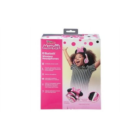eKids - Minnie Mouse Bluetooth Wireless Headphones - pink