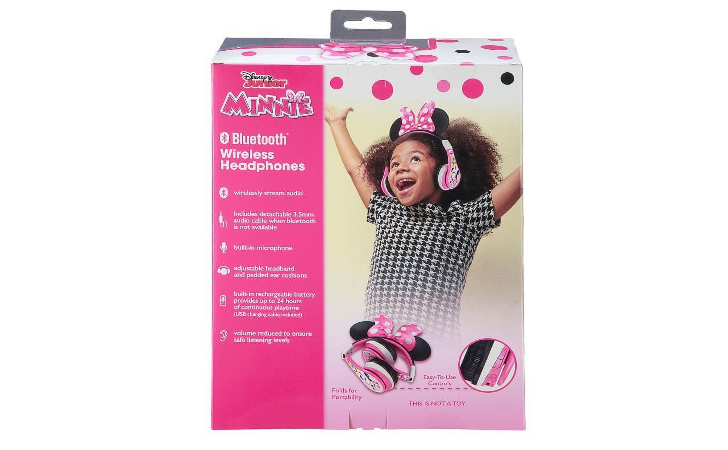 eKids Minnie Mouse Bluetooth Headphones for Kids, Pink photo 7
