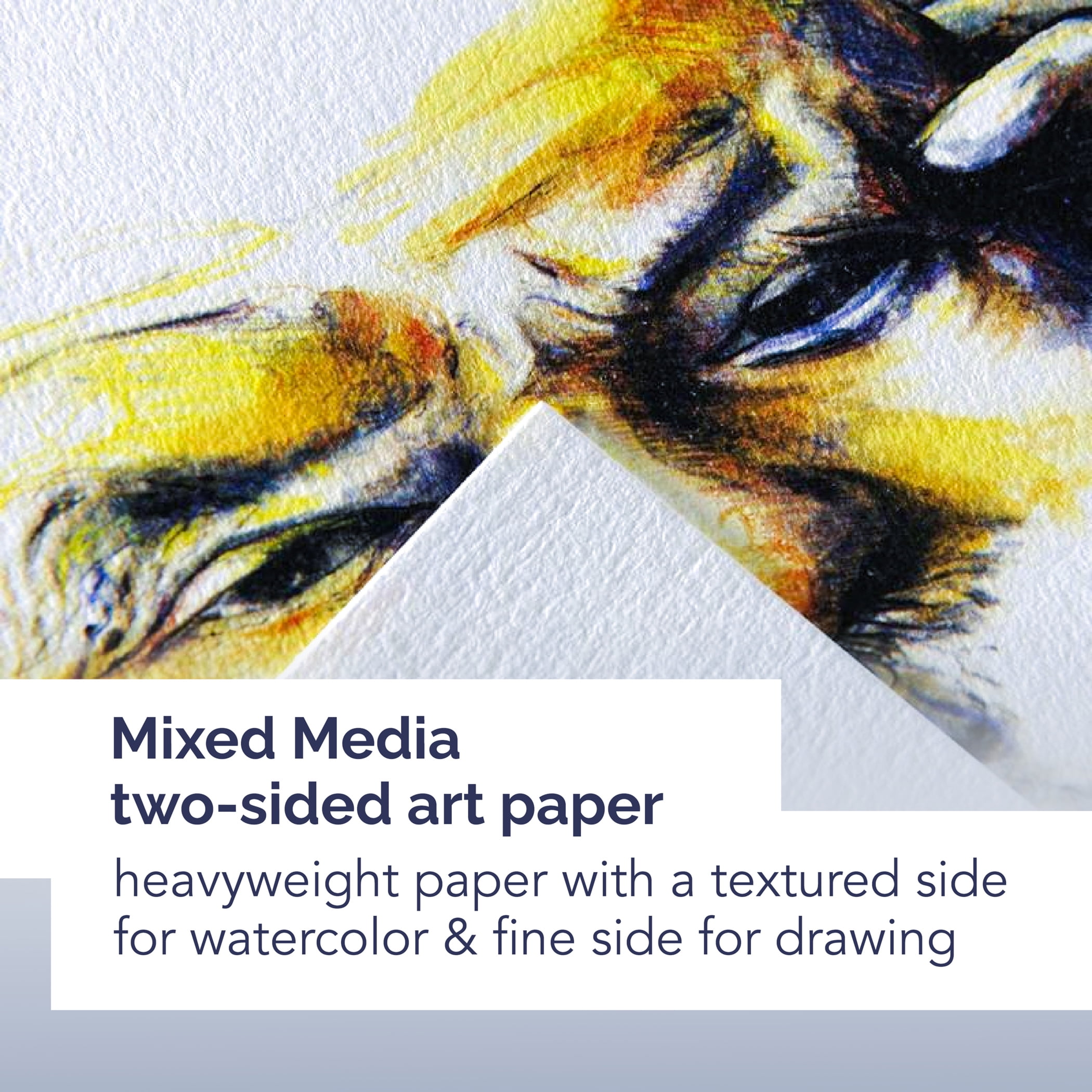 Canson Artist Series Mixed Media Art Book, Fabric Cover, Side Wire Binding, 56 Sheet, 8.3x11.7 inch