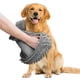 thumbnail image 1 of Toalla de microfibra altamente absorbente para secadora para perros, color gris, 1 of 9