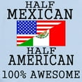 thumbnail image 2 of CafePress - Half Mexican Half American Body Suit - Baby Light Bodysuit, Size Newborn - 24 Months, 2 of 4