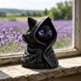 thumbnail image 4 of The Mysterious Cape Cats Statue Dressed In A Cape Is A Gothic-style Blacks Cats Statue., 4 of 5