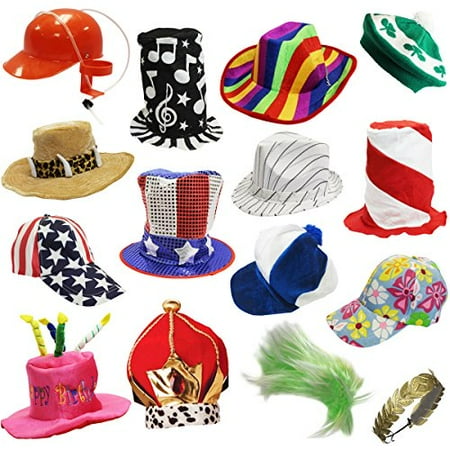 6 Assorted Dress Up Costume Party Hats by Funny Party 6 Assorted Dress Up Costume Party Hats by Funny Party