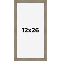 12x26 Frame Gray Barnwood Rustic Solid Wood Picture Frame | 1.5 Inch Moulding Width | Includes UV