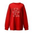 thumbnail image 4 of TopLLC Chandails en Molleton de Noël Moches Mode Femme Imprimé Col Rond Pull Manches Longues Blouse Confortable Chandail en Molleton en Solde, 4 of 4